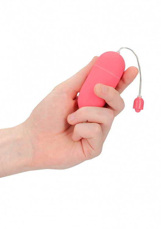 Розовое гладкое виброяйцо Vibrating Egg - 8 см.