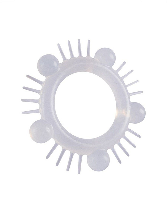 Эластичное эрекционное кольцо с шишечками и шипами