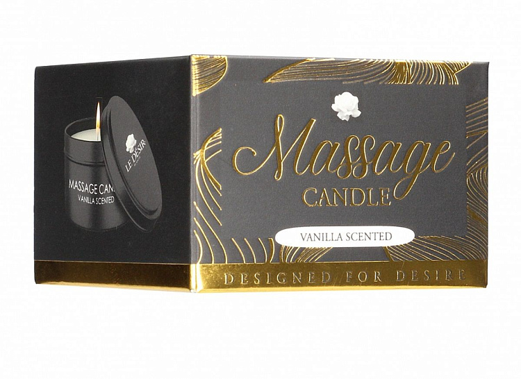 Массажная свеча с ароматом ванили Massage Candle Vanilla Scented - 100 гр.