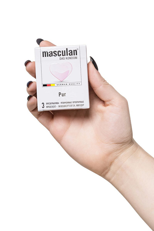 Супертонкие презервативы Masculan Pur - 3 шт.