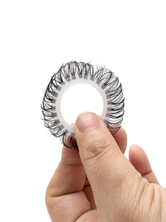 Эластичное эрекционное колечко с черными «ресничками»