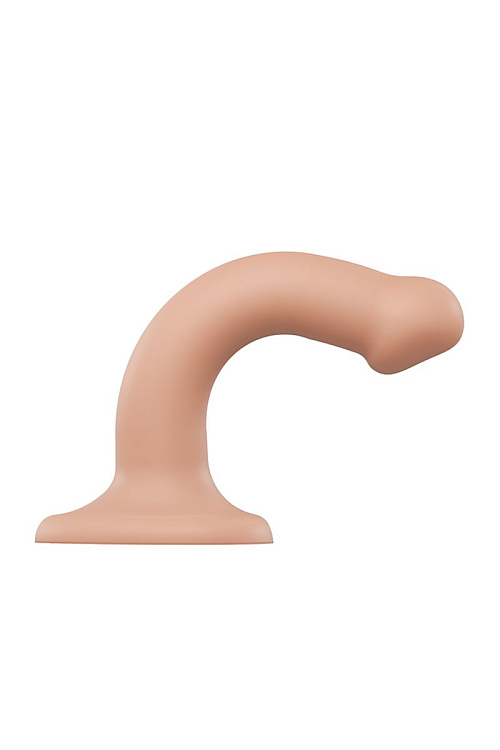 Телесный фаллос на присоске Silicone Bendable Dildo S - 17 см.