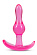 Розовая анальная пробка Curvy Anal Plug - 8,4 см.