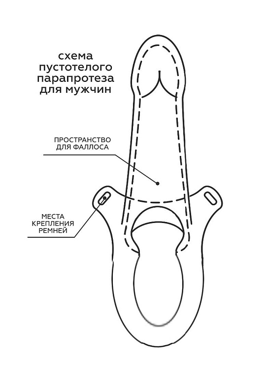 Телесный поясной парапротез - 17 см.