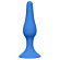 Синяя анальная пробка Slim Anal Plug Large - 12,5 см.