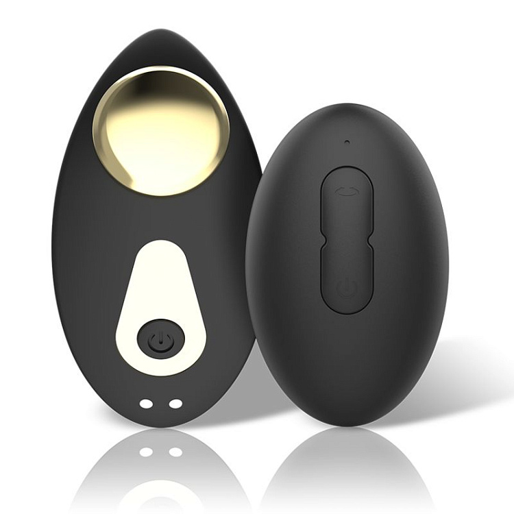 Черный перезаряжаемый вибратор в трусики с пультом ДУ