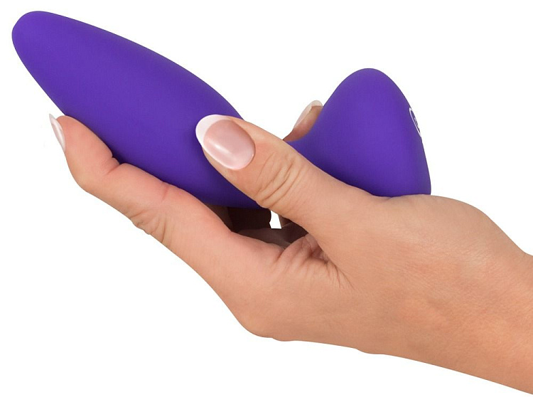 Фиолетовая анальная вибропробка RC Butt Plug - 14,5 см.