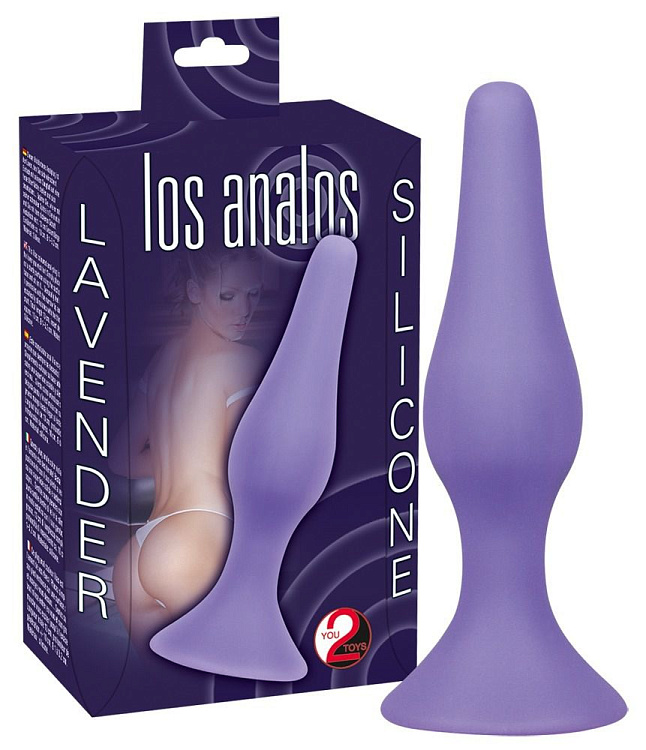 Фиолетовая анальная пробка Los Analos Lila Analplug - 13 см.