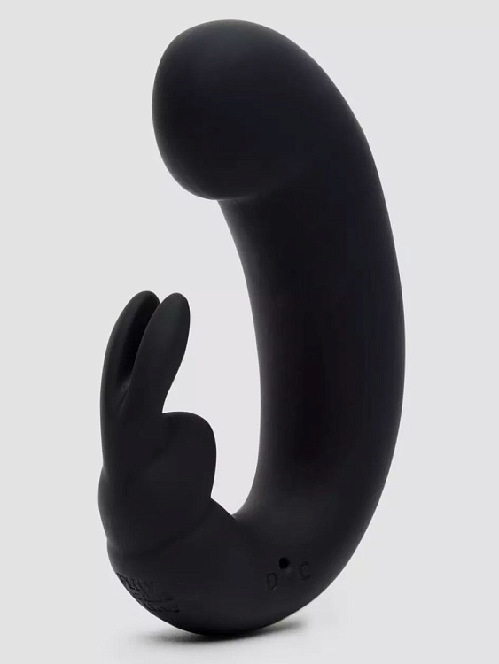 Черный мини-вибратор  кролик  Sensation Rechargeable G-Spot Rabbit Vibrator - 11,4 см.