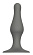 Серый удлиненный анальный стимулятор PLUG WITH SUCTION CUP - 12,7 см.