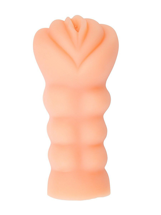 Телесный мастурбатор-вагина с эрекционными кольцами в комплекте