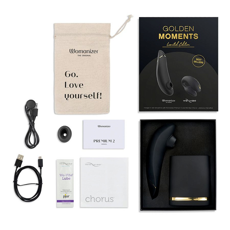 Набор для пар Golden Moments: Womanizer Premium 2 и We-Vibe Chorus