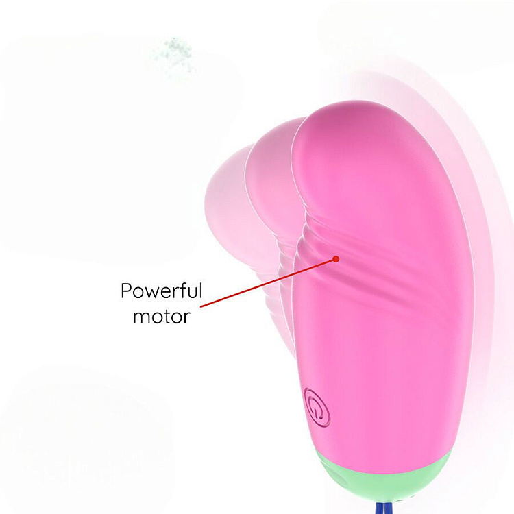 Розовое виброяйцо с петелькой и управлением через приложение
