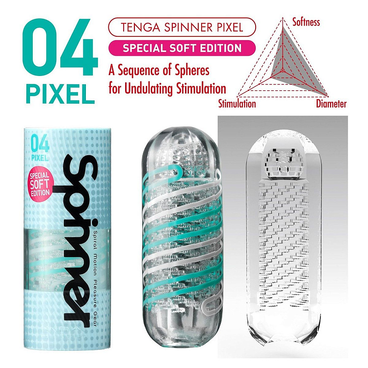 Мастурбатор SPINNER Pixel Special Soft Edition