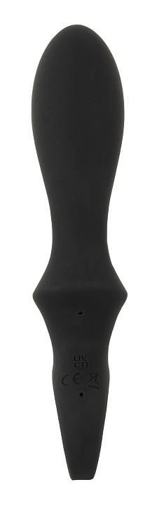 Черный вибратор для точки G с функцией расширения - 18,1 см.