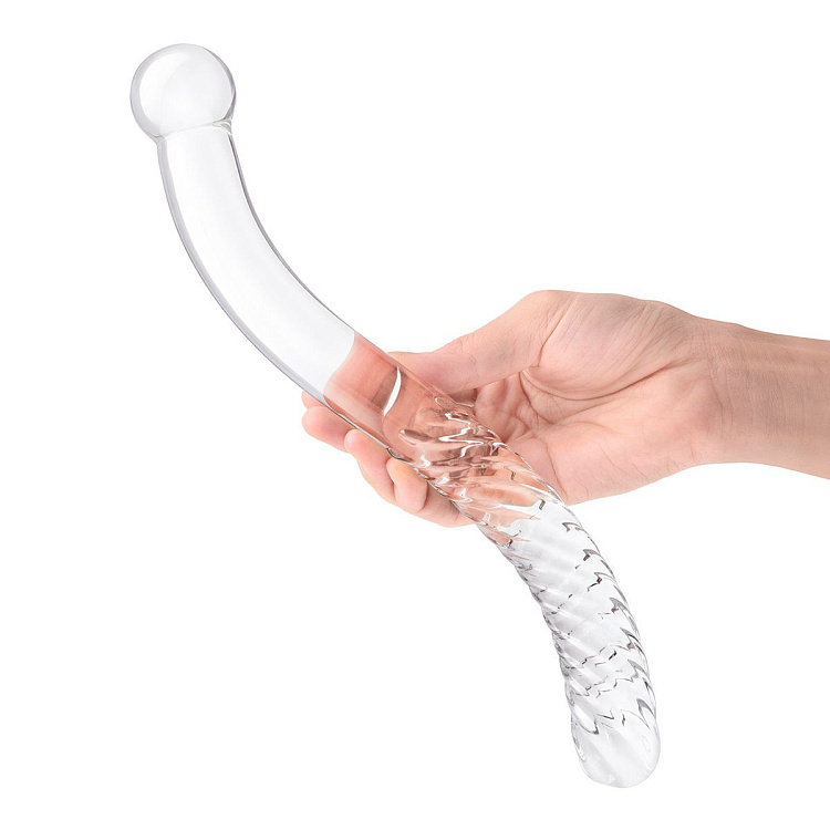 Стеклянный фаллоимитатор 11’’ Glass Pelvic Wand Double Ended - 28 см.