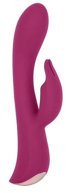 Бордовый вибромассажер-кролик 5  Silicone Bunny Love - 19,1 см.