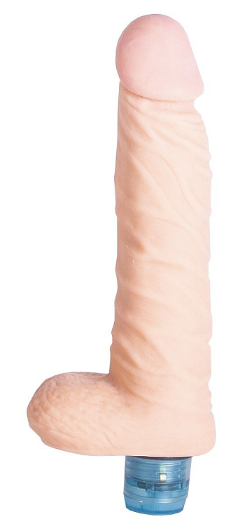 Телесный вибромассажёр Vibro Realistic Cock Dildo - 18 см.