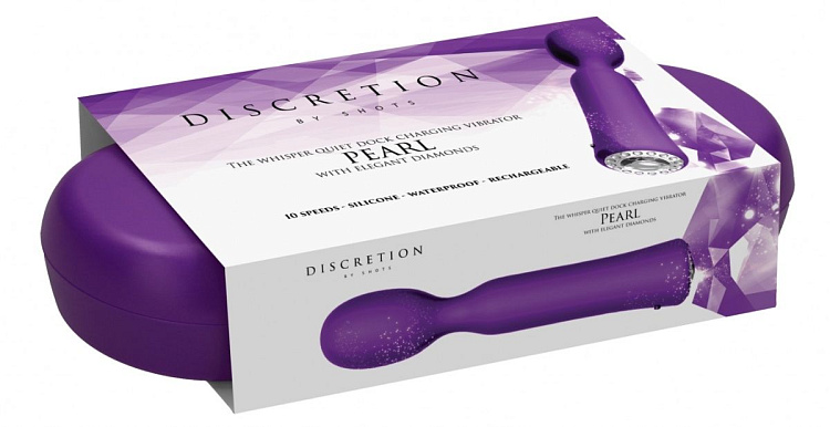Фиолетовый универсальный массажер Wand Pearl - 20 см.