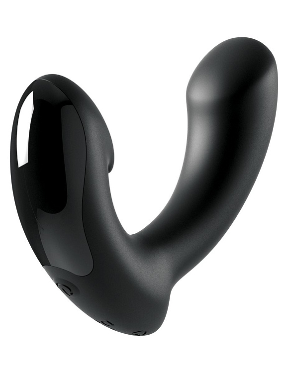 Черный вибромассажер простаты Ultimate Silicone P-Spot Massager