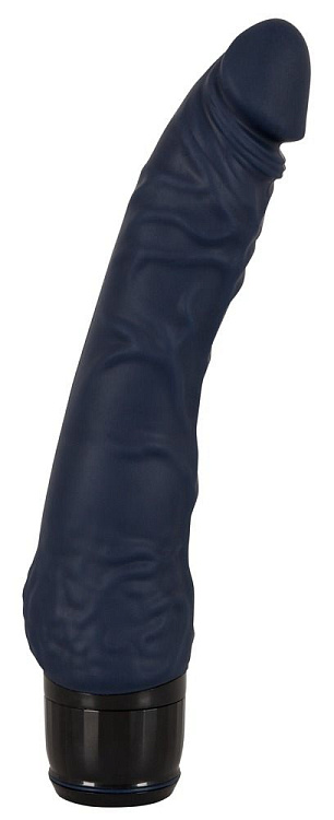 Черный вибратор-реалистик Vibra Lotus Penis - 20 см.