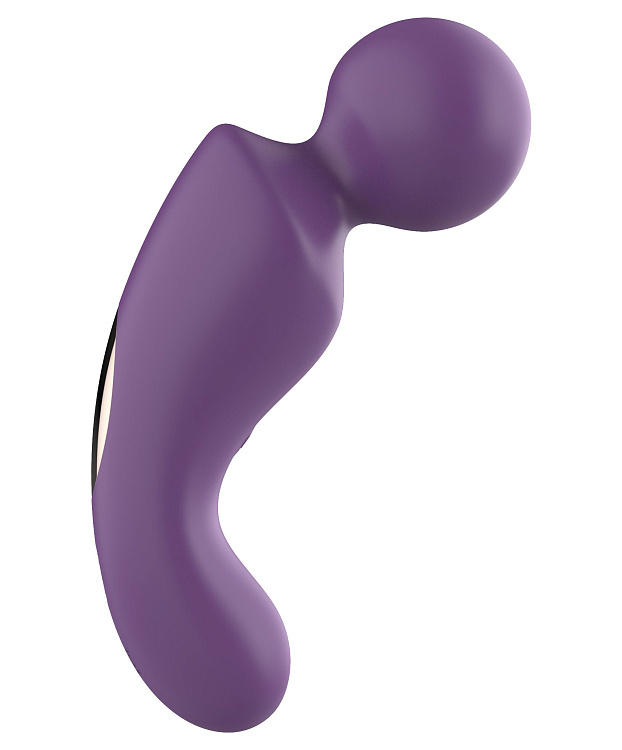 Фиолетовый изогнутый wand-вибратор