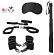 Черный игровой набор БДСМ Bed Post Bindings Restraing Kit