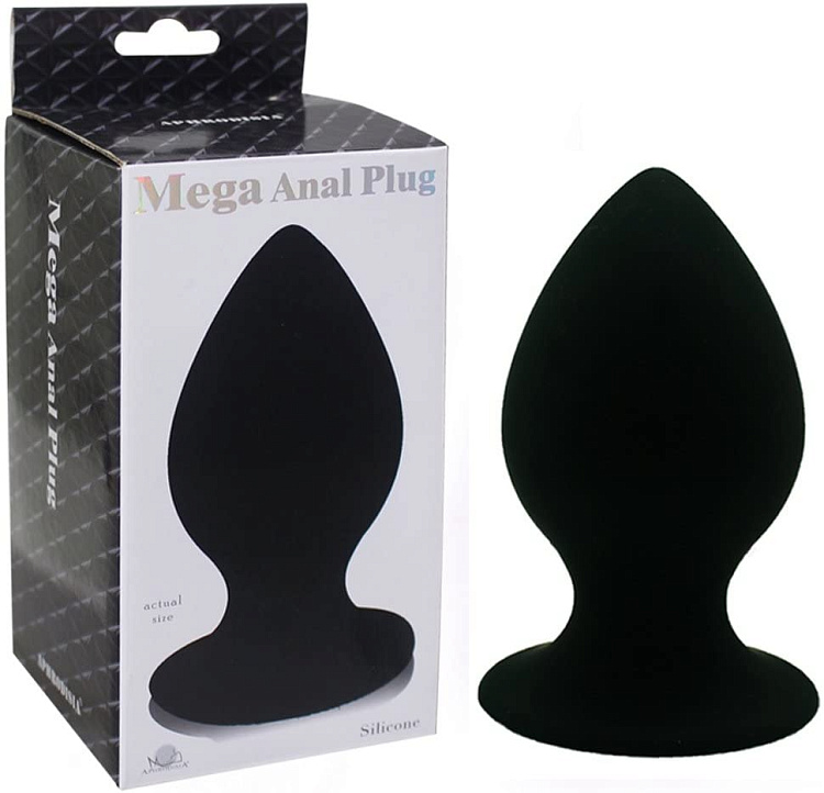 Черный виброплаг с выносным пультом Anal Plug XL - 11,4 см.