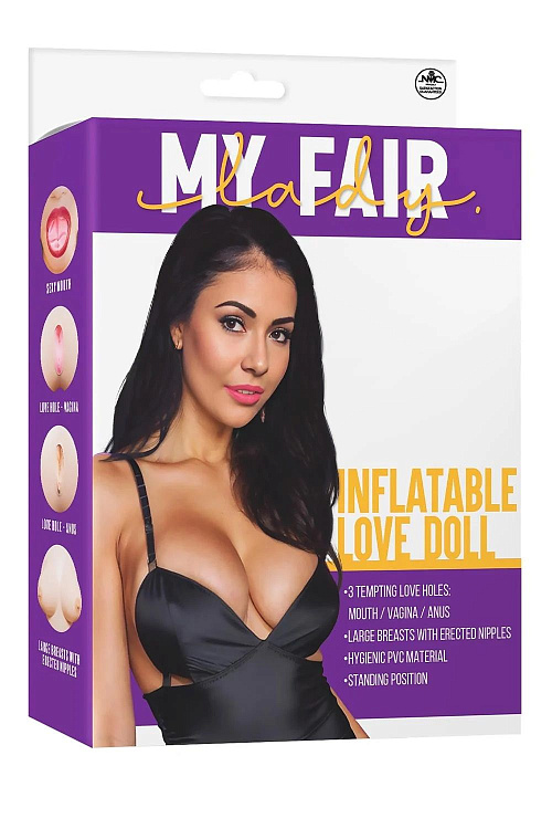 Телесная надувная секс-кукла с 3 любовными отверстиями