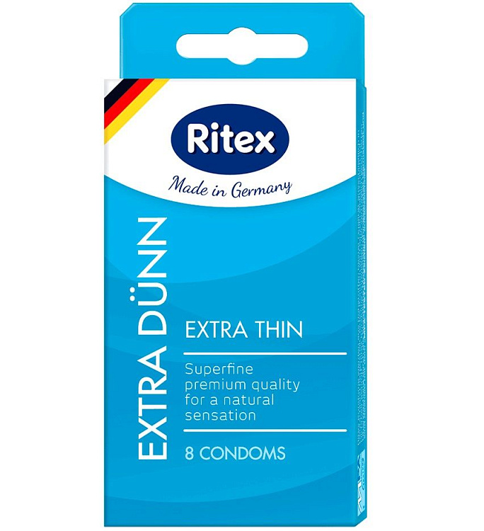 Ультратонкие презервативы RITEX EXTRA DUNN - 8 шт.