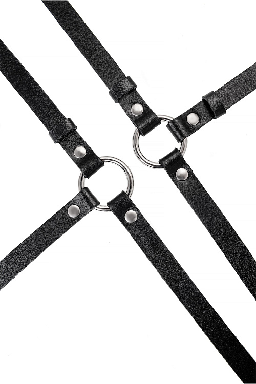 Черная кожаная портупея «Осанка»