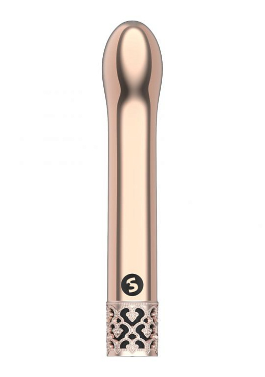 Розовый мини-вибратор G-точки Jewel - 12 см.