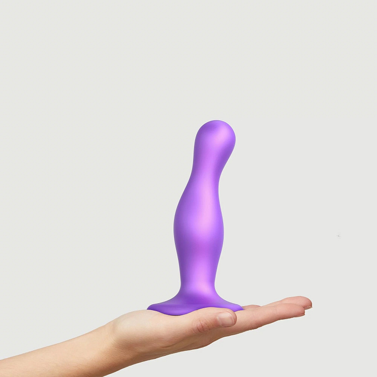 Фиолетовая насадка Strap-On-Me Dildo Plug Curvy size M