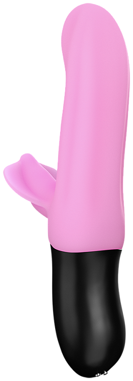 Нежно-розовый пульсатор с клиторальным лепестком Bi Stronic Fusion - 21,5 см.