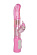 Розовый вибромассажер с клиторальным отростком SLIM HUMMING BIRD G-SPOT VIBE - 25 см.
