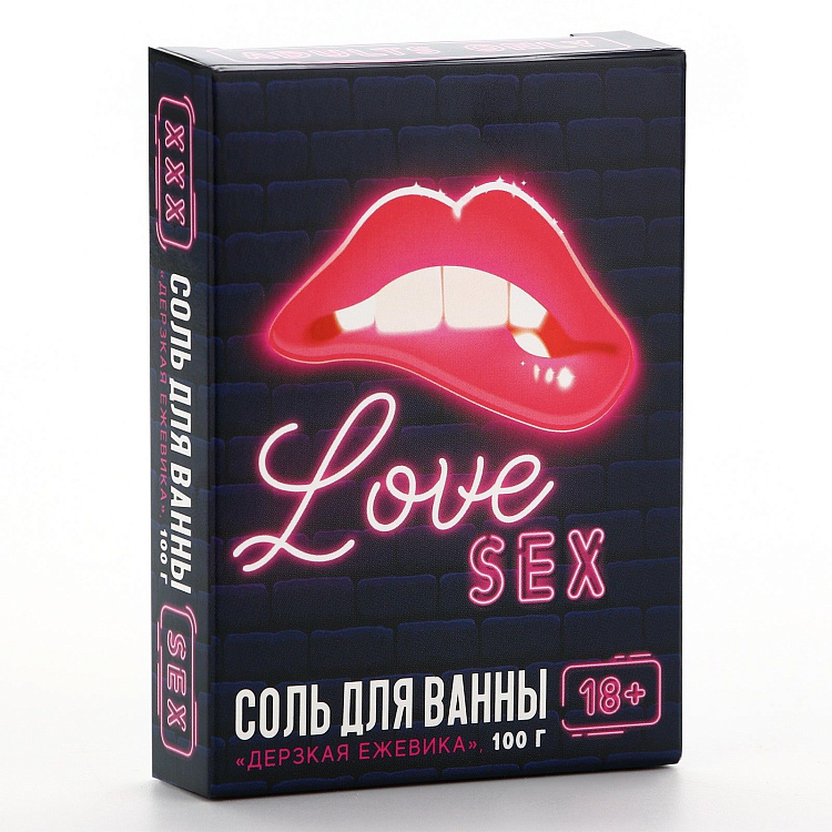 Соль для ванны Love с ароматом ежевики - 100 гр.