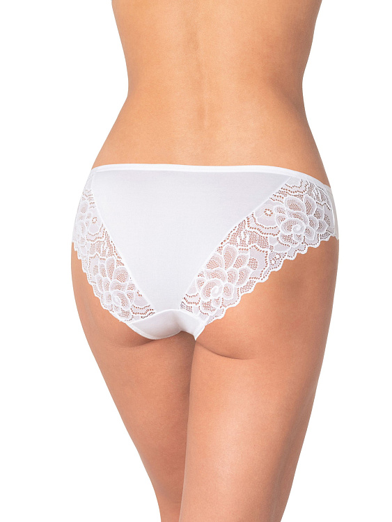 Бамбуковые трусики-слипы с кружевными элементами