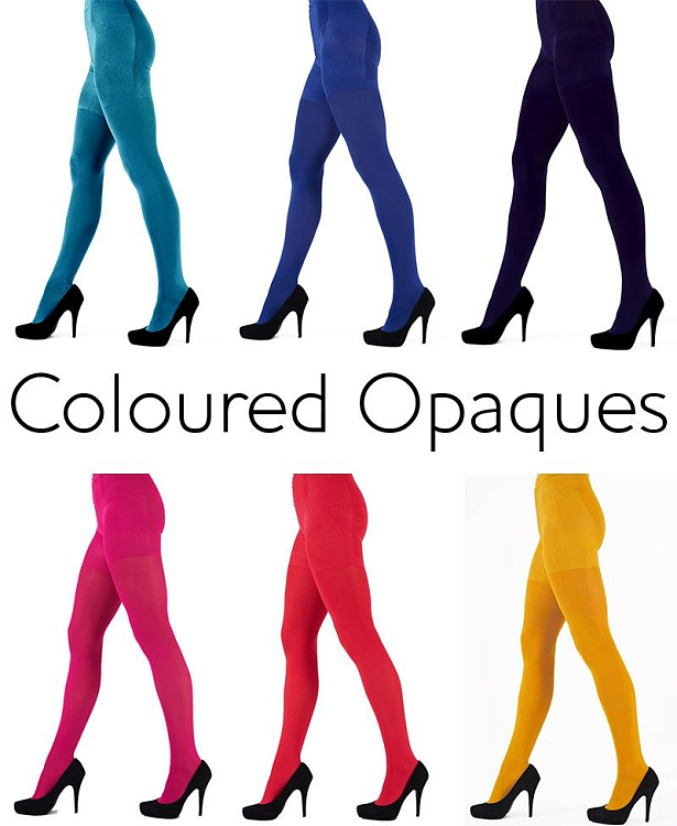 Бархатистые колготки Coloured Opaques