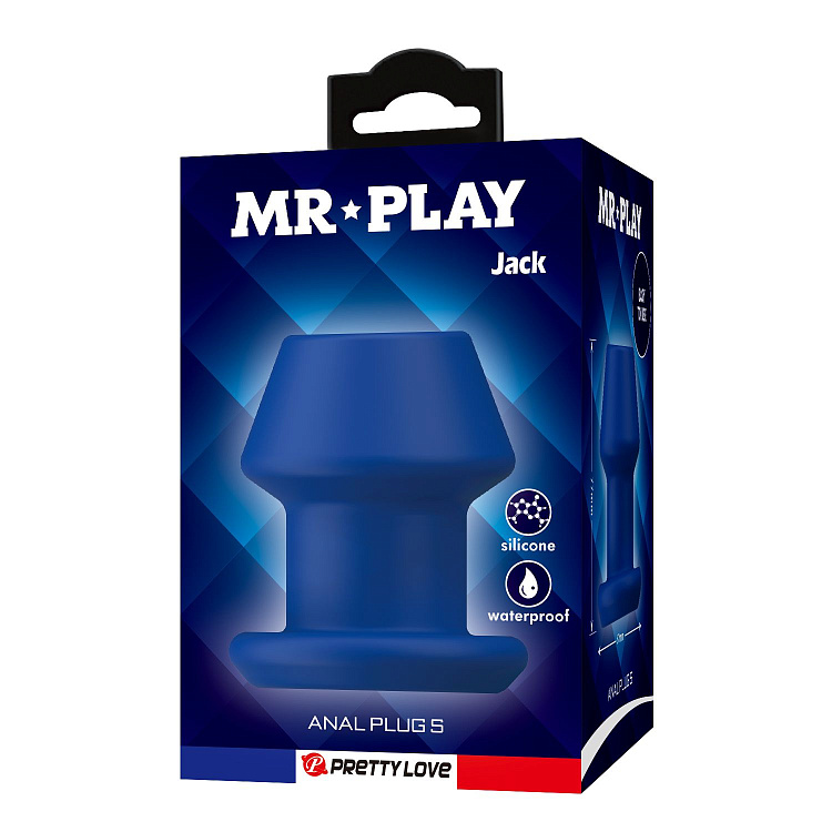 Синий анальный расширитель Jack Anal Plug S - 7,7 см.