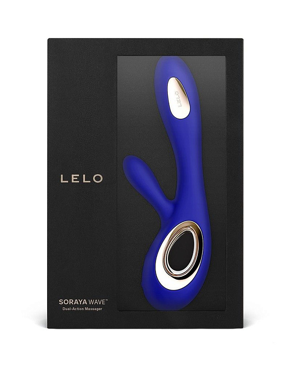 Синий вибратор-кролик Lelo Soraya Wave - 21,8 см.