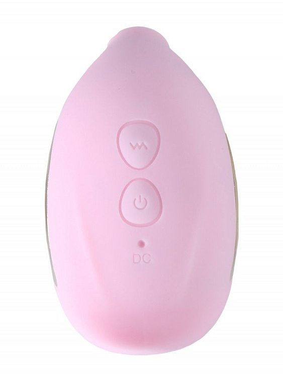 Нежно-розовый клиторальный вибростимулятор-ракушка
