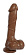 Коричневый фаллоимитатор 9 Inch Super Whopper Dong - 24 см.