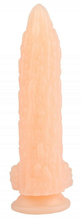 Телесный фантазийный фаллоимитатор  Дикая кукуруза  - 21 см.