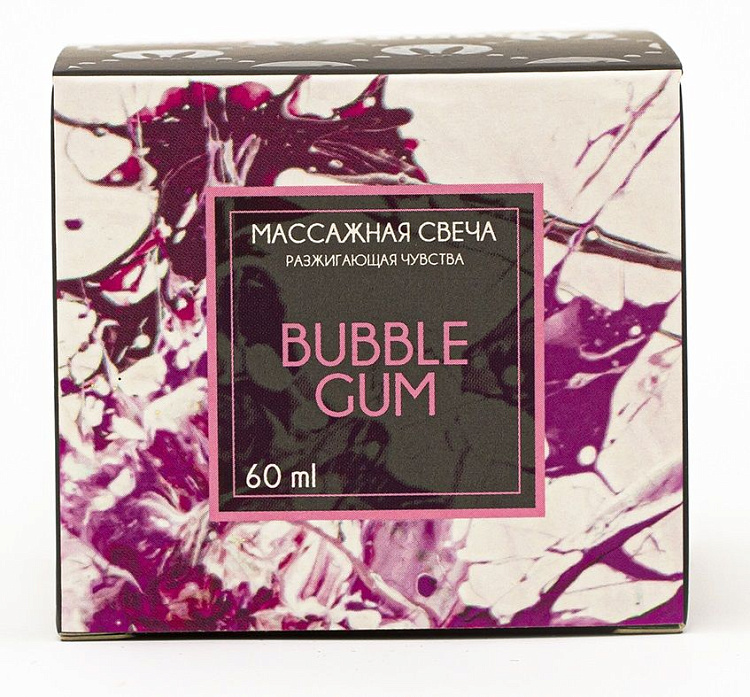 Массажная свеча Bubble Gum - 60 мл.